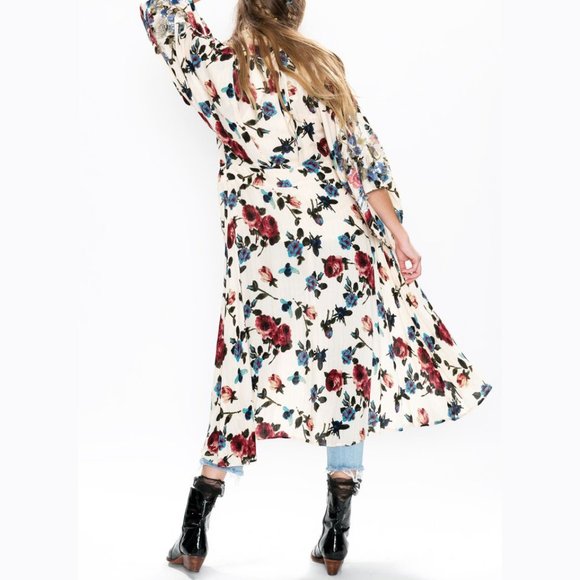 Aratta Spectacular Kimono Dress NWT • Reg $249 • Floral Sequin Embroidery - Picture 5 of 7